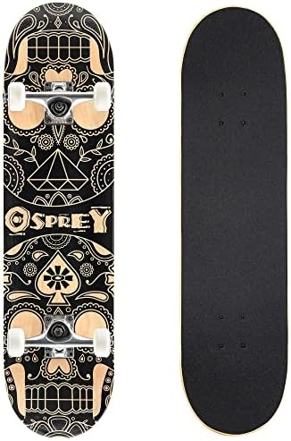 Vue 2 de Skateboard Candy Skull Débutants