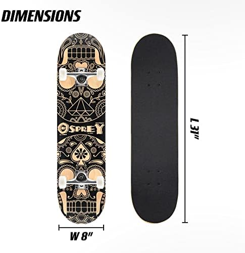 Vue 3 de Skateboard Candy Skull Débutants