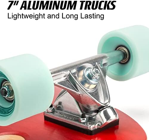 Vue 7 de Longboard Bois Débutant 40 Pouces