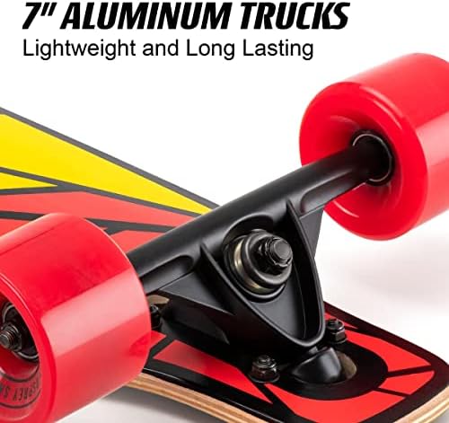 Vue 6 de Longboard Érable Débutant Multicolore