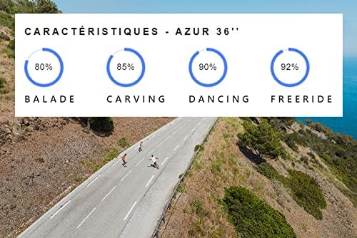 Vue 4 de Surfskate Longboard Bois Érable