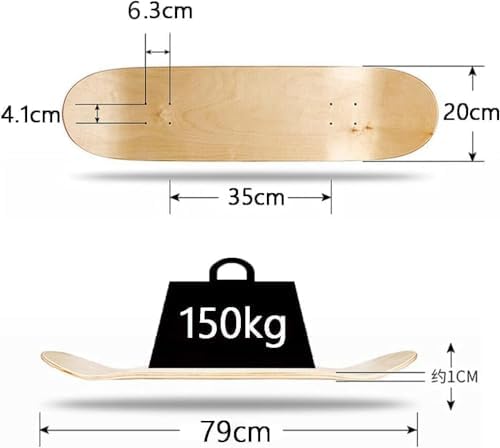 Vue 5 de Planches Skateboard Vierges Personnalisables