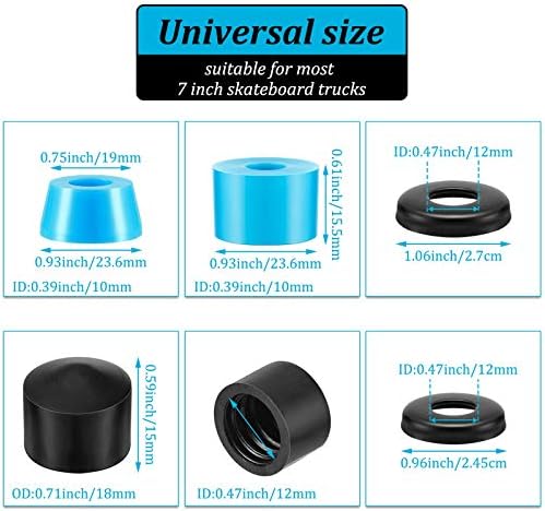 Vue 2 de Coussinets Skateboard Kit Complet