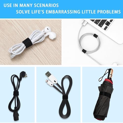 Vue 2 de Attaches Câbles Autocollantes Réutilisables