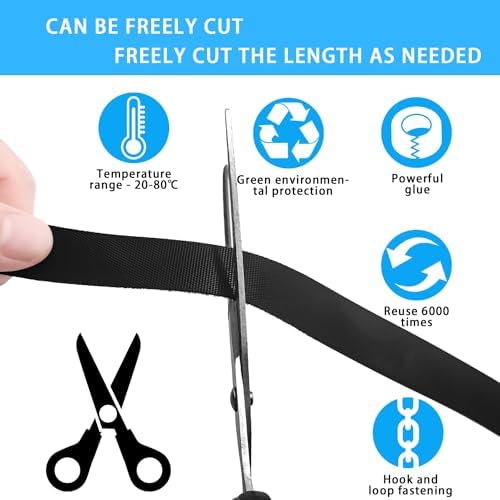 Vue 3 de Attaches Câbles Autocollantes Réutilisables