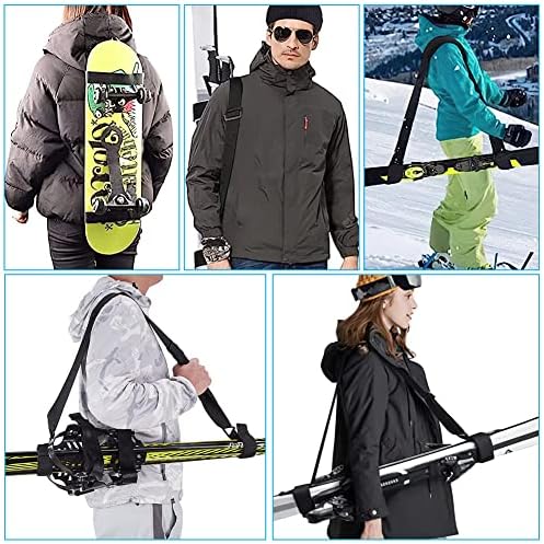 Vue 5 de Sangle Transport Skateboard Noir