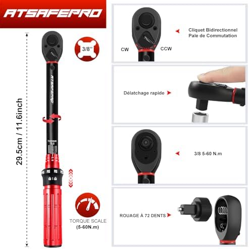 Vue 2 de Clé Dynamométrique Précision Professionnelle