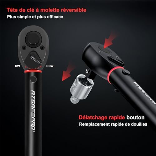 Vue 6 de Clé Dynamométrique Précision Professionnelle