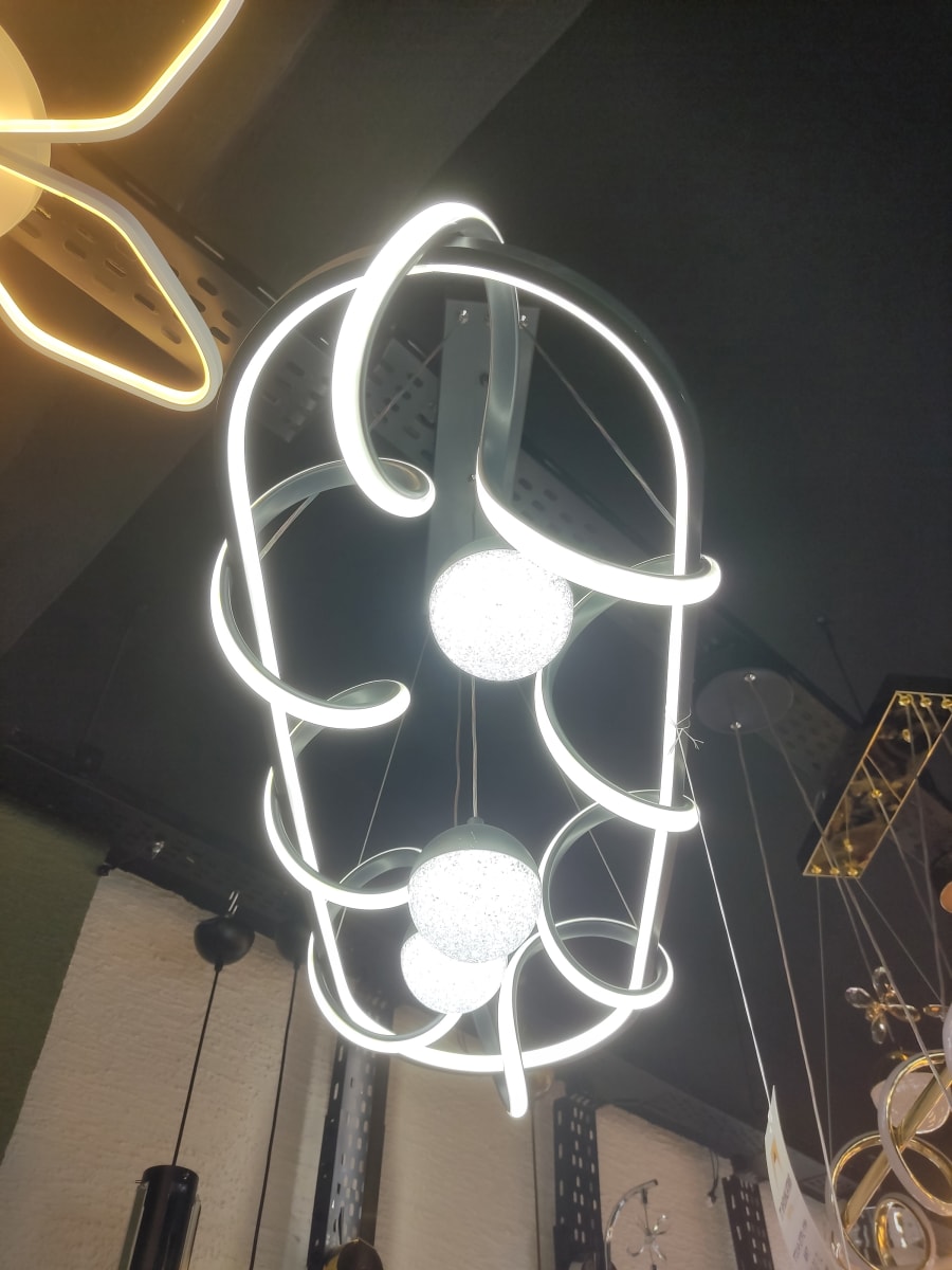 Modern Spiral Tasarımlı 3'lü LED Avize