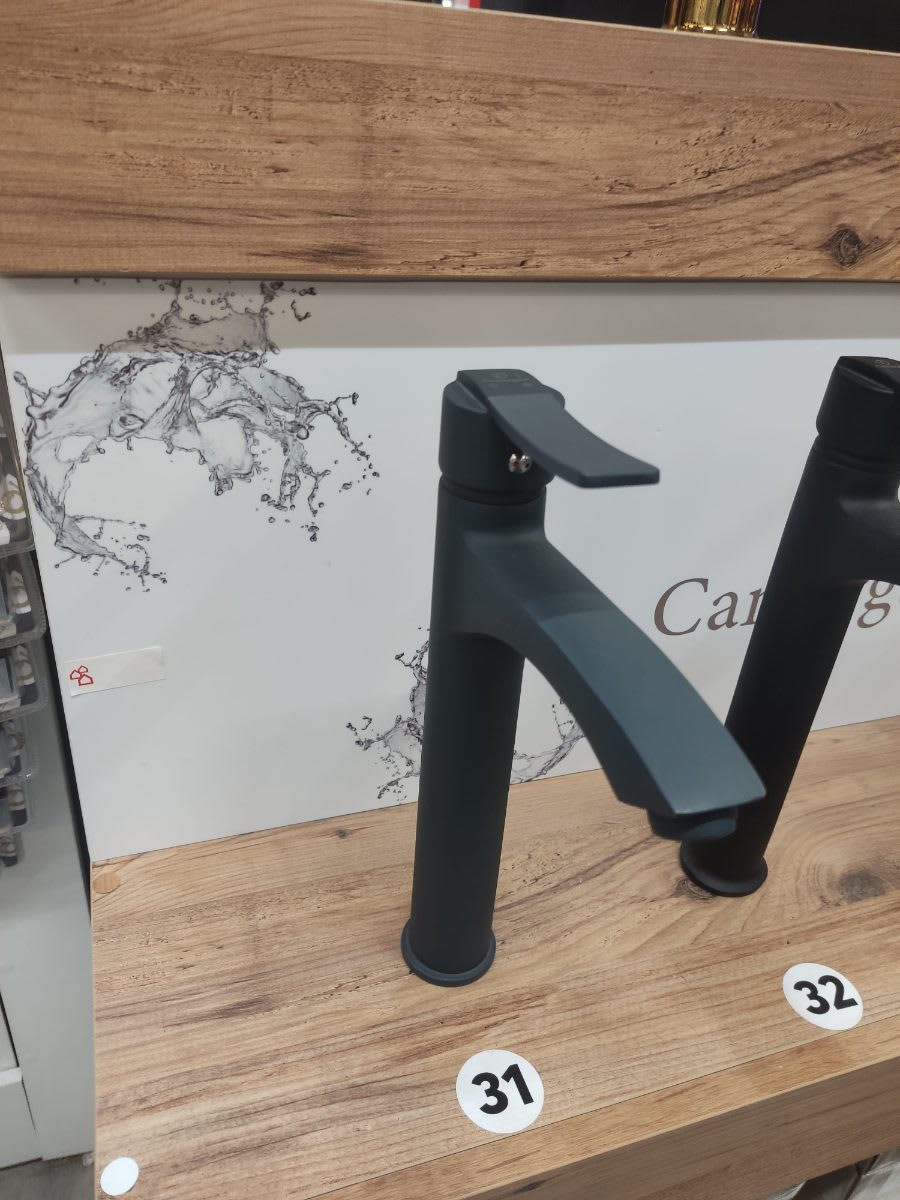 Mat Antrasit Modern Çanak Lavabo Bataryası
