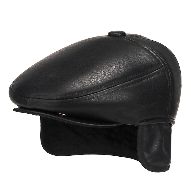 Mũ Da Nam Giữ Ấm Mùa Đông 3in1 – Mũ Lưỡi Trai & Mũ Nồi Có Bịt Tai Cao Cấp