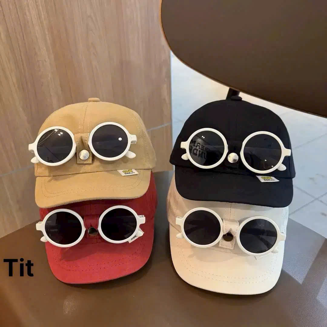 Mũ Kèm Kính Cho Bé Từ 2–10 Tuổi – Nhẹ, Mát, Chống Nắng (Đủ 4 Màu)