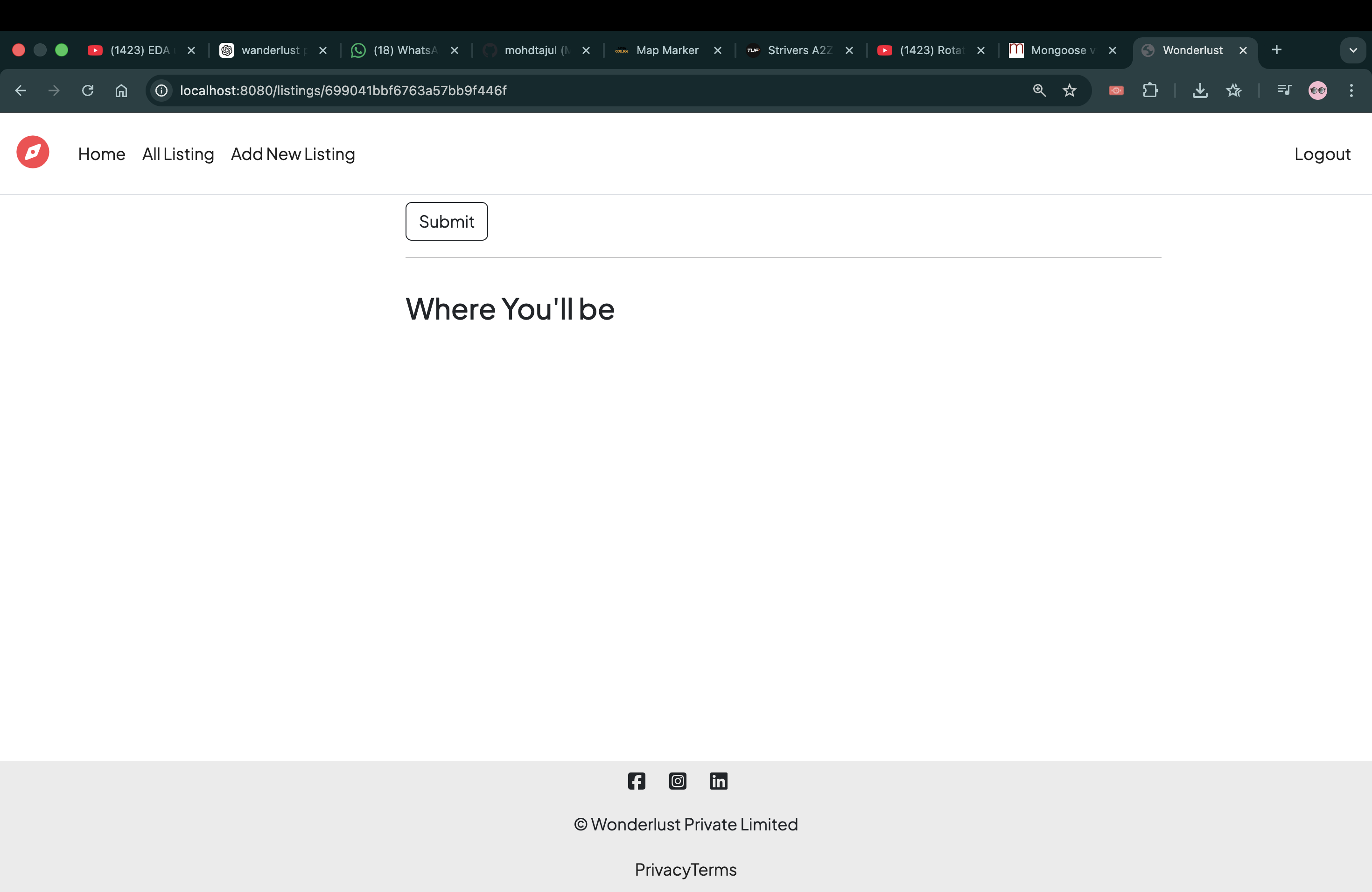 listing images