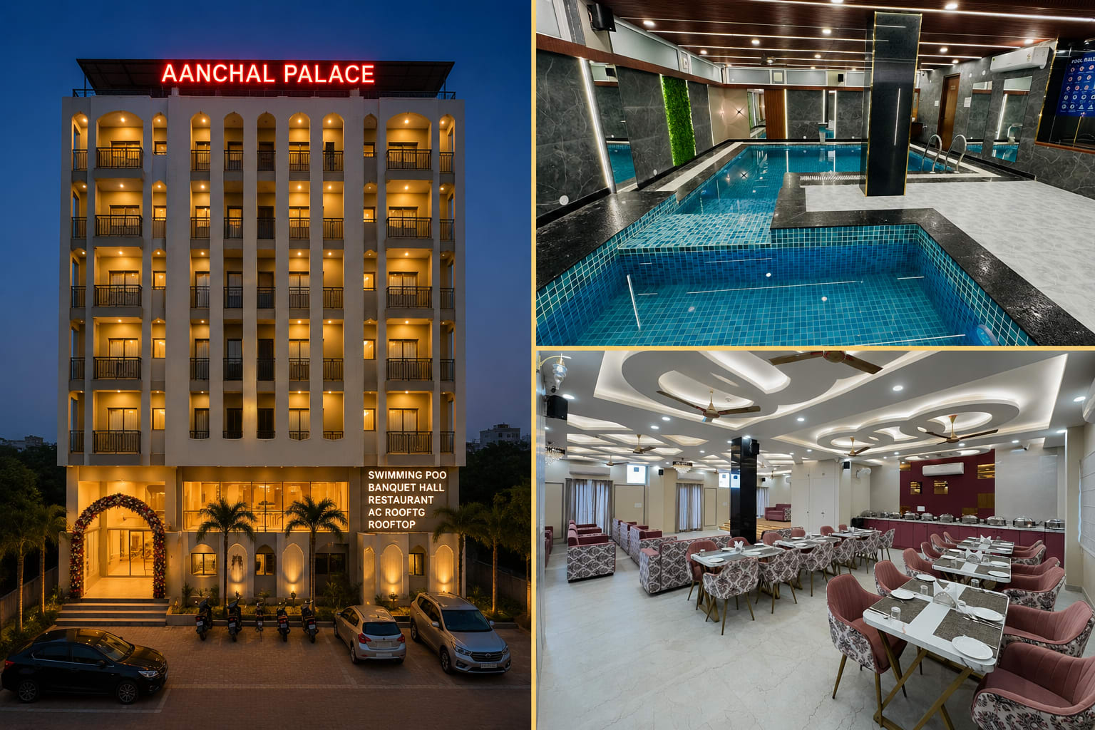Hotel in Jaipur with Indoor Swimming Pool, Banquet Hall and Restaurant — Aanchal Palace Hotel