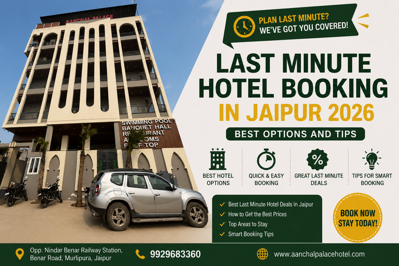 Last Minute Hotel Booking in Jaipur 2026 — Best Options and Tips