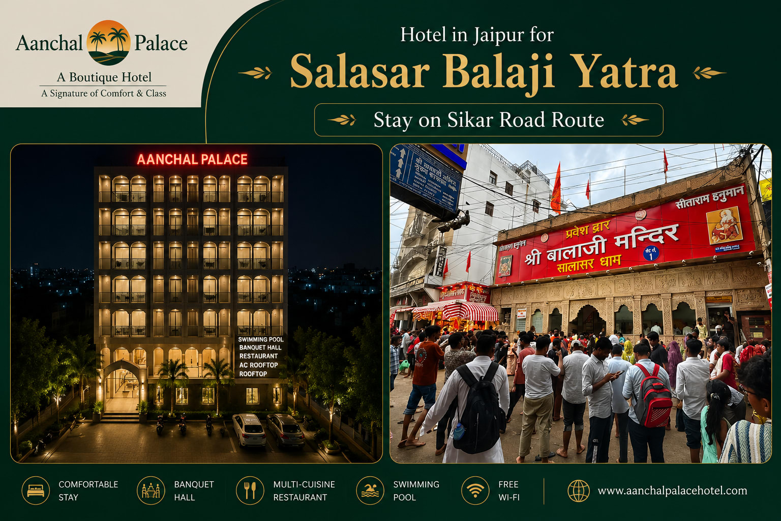 Hotel in Jaipur for Salasar Balaji Yatra — Stay on Sikar Road Route