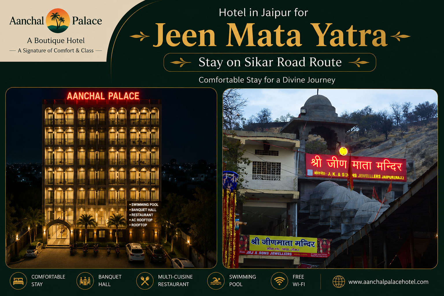 Hotel in Jaipur for Jeen Mata Yatra — Stay on Sikar Road Route