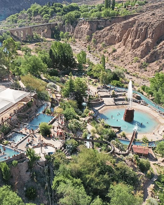 Parque Termal de Cacheuta en Mendoza