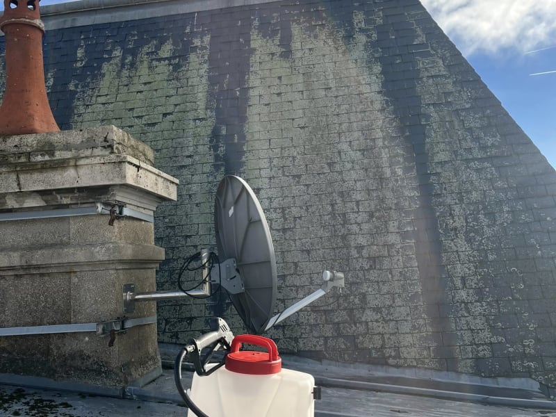 Avant intervention — nettoyage toiture Bretagne
