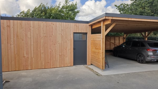 Ensemble garage carport - Vue 3