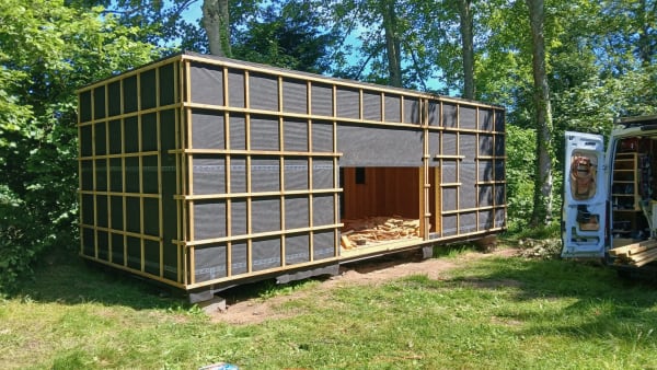 Tiny house ossature bois - Vue de trois quarts