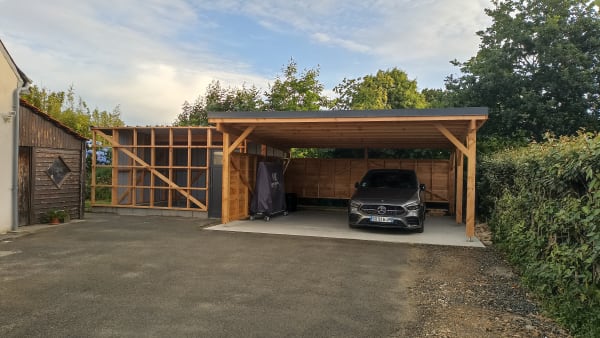 Ensemble garage carport - Vue 2