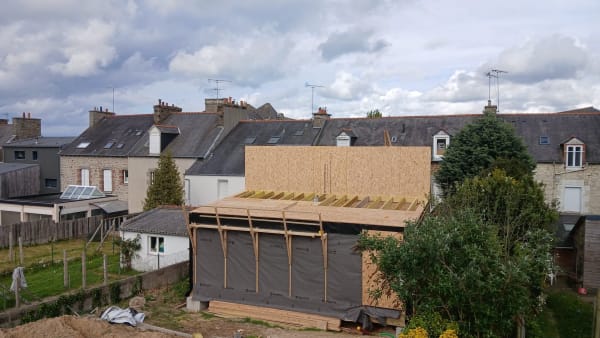 Maison ossature bois - Rez-de-chaussée et plancher d'étage