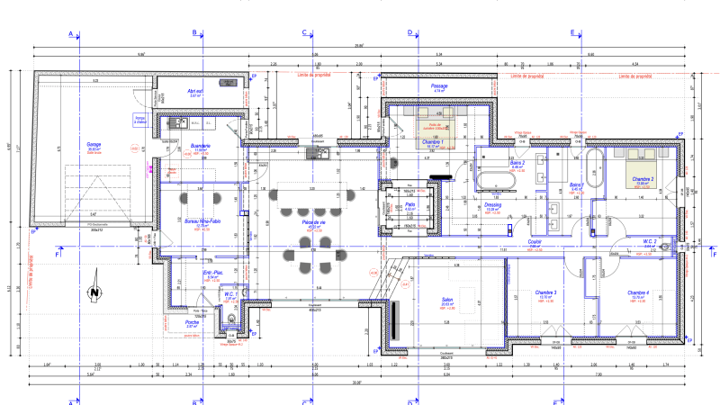 Plan Pavillon Contemporain Plain Pied - 225 m²