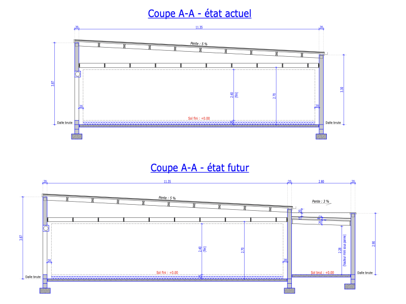 Plan Extension Lumineuse - 45 m²
