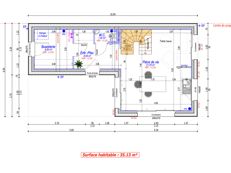 Plan Pavillon contemporain 2 étages - 180 m²