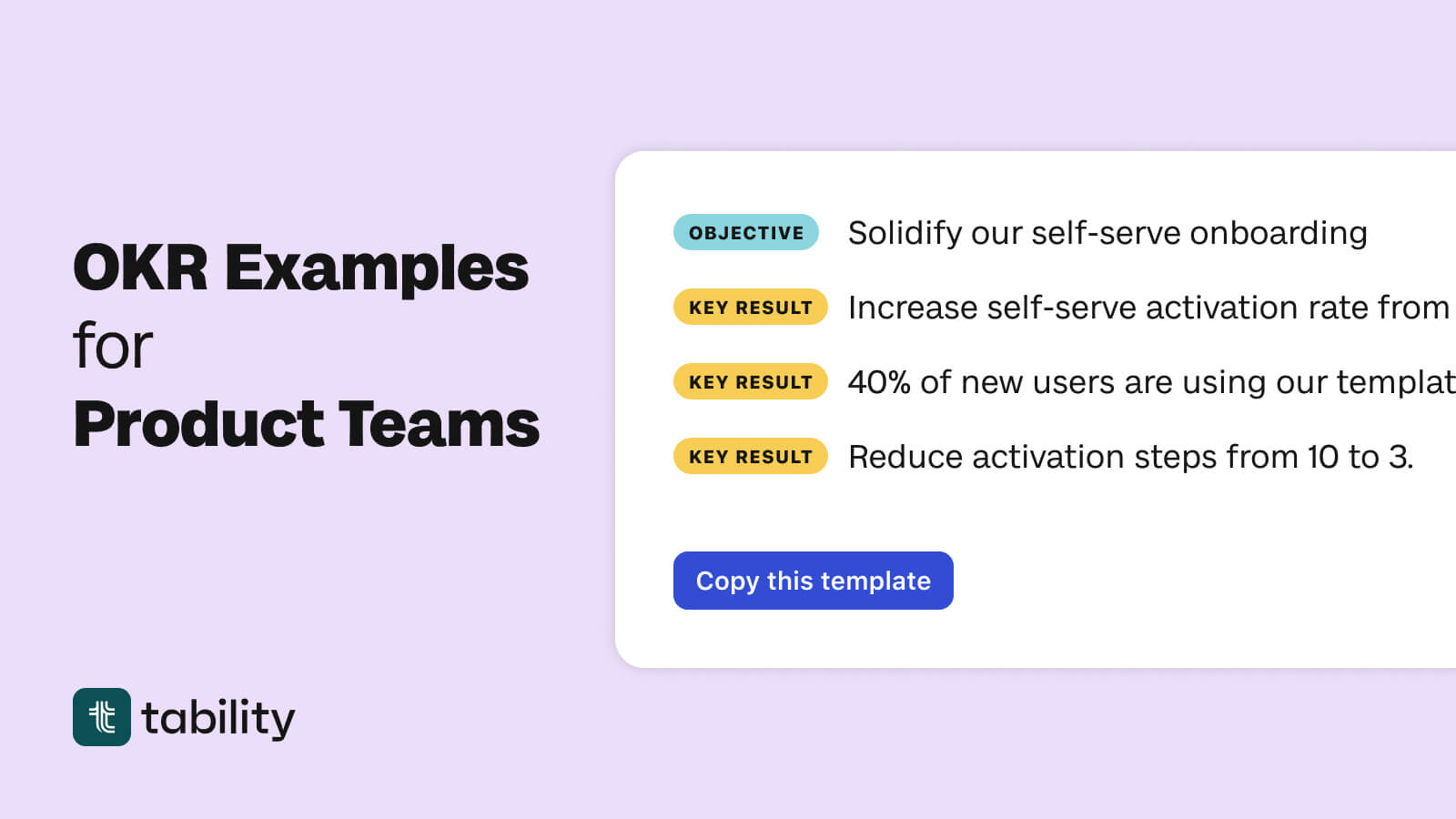 Simple OKRs Examples For Product Teams And Product Managers Tability