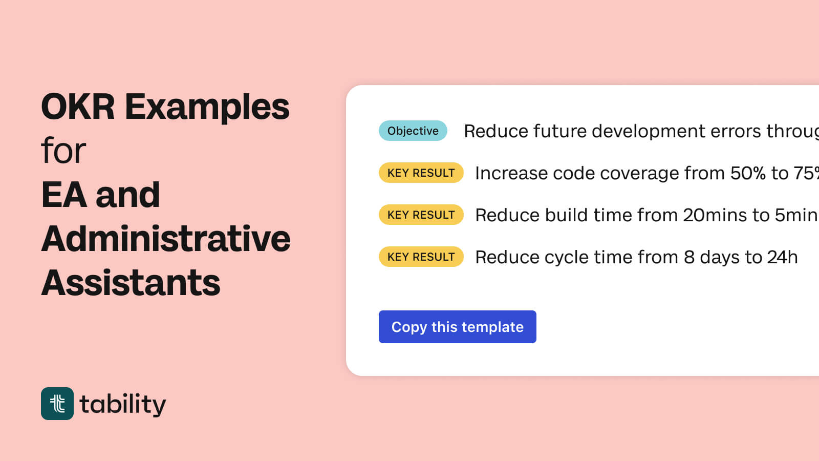 Simple Okrs Examples For Ea And Administrative Assistants Tability 