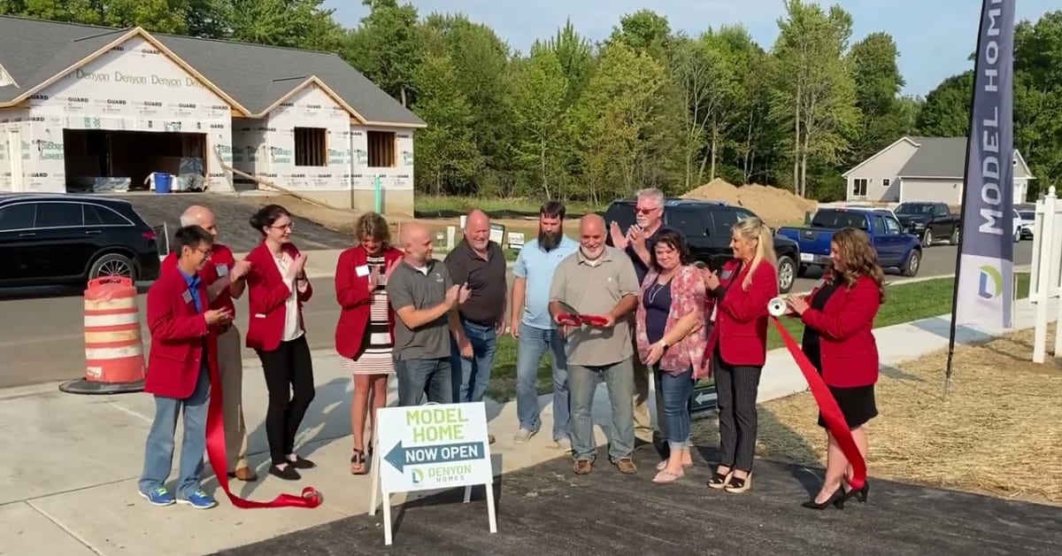 Ribbon cutting at the grand opening of Denyon Homes' Hinner Springs