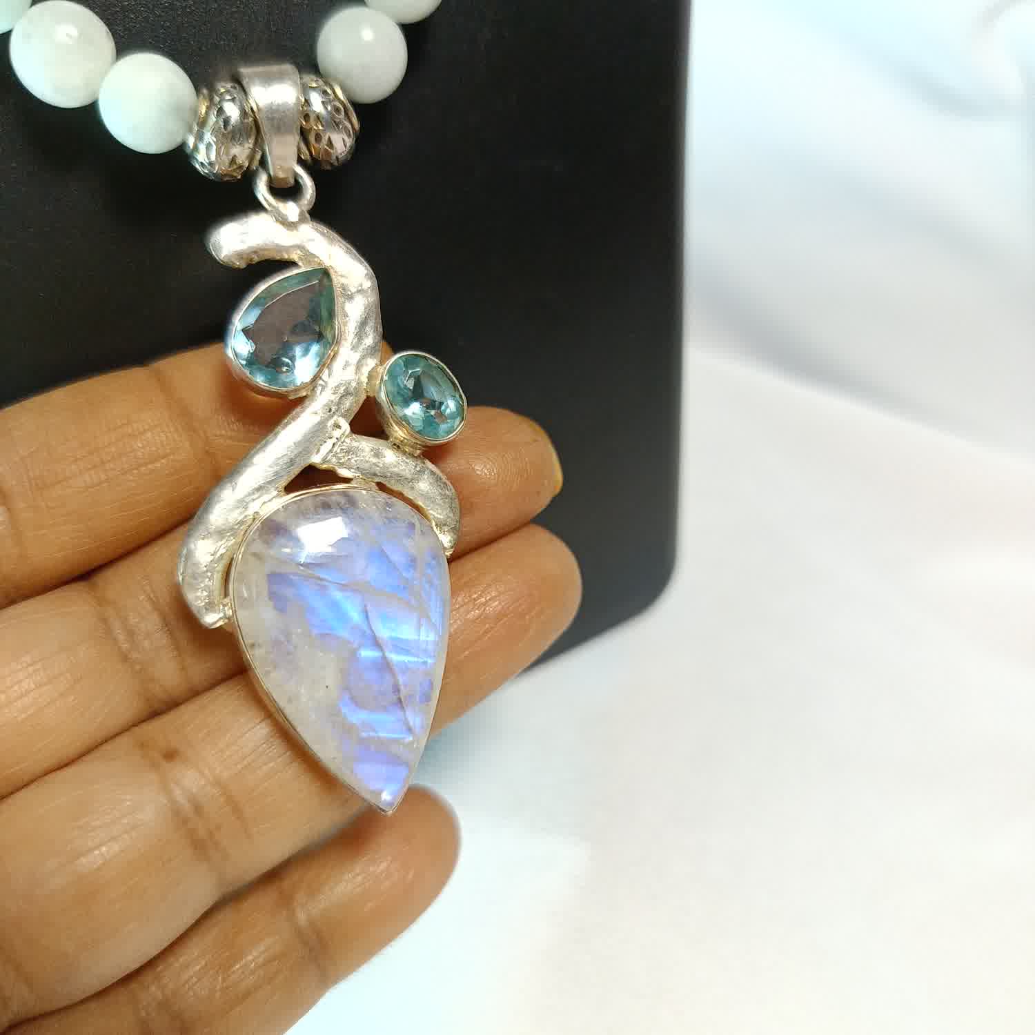 Moon Stone - Necklace by Vijos Creations