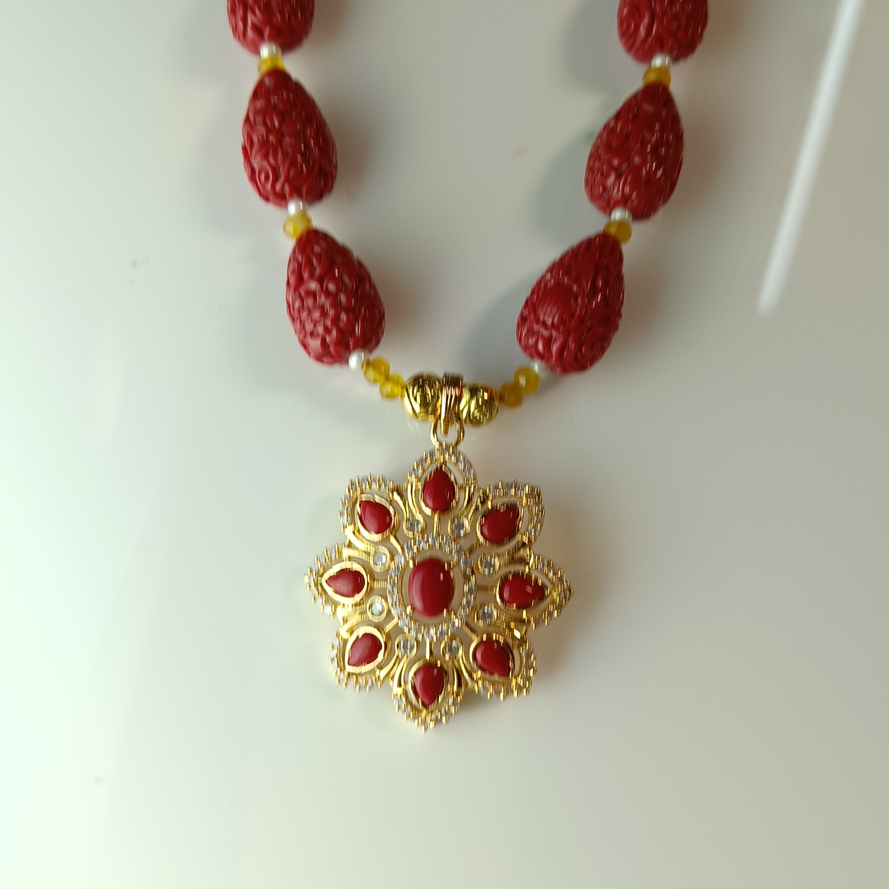 coral - Necklace by Vijos Creations