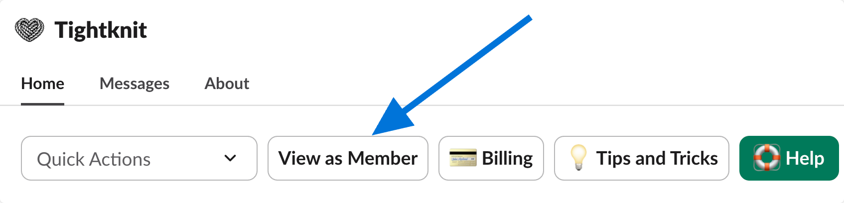 View as Member button