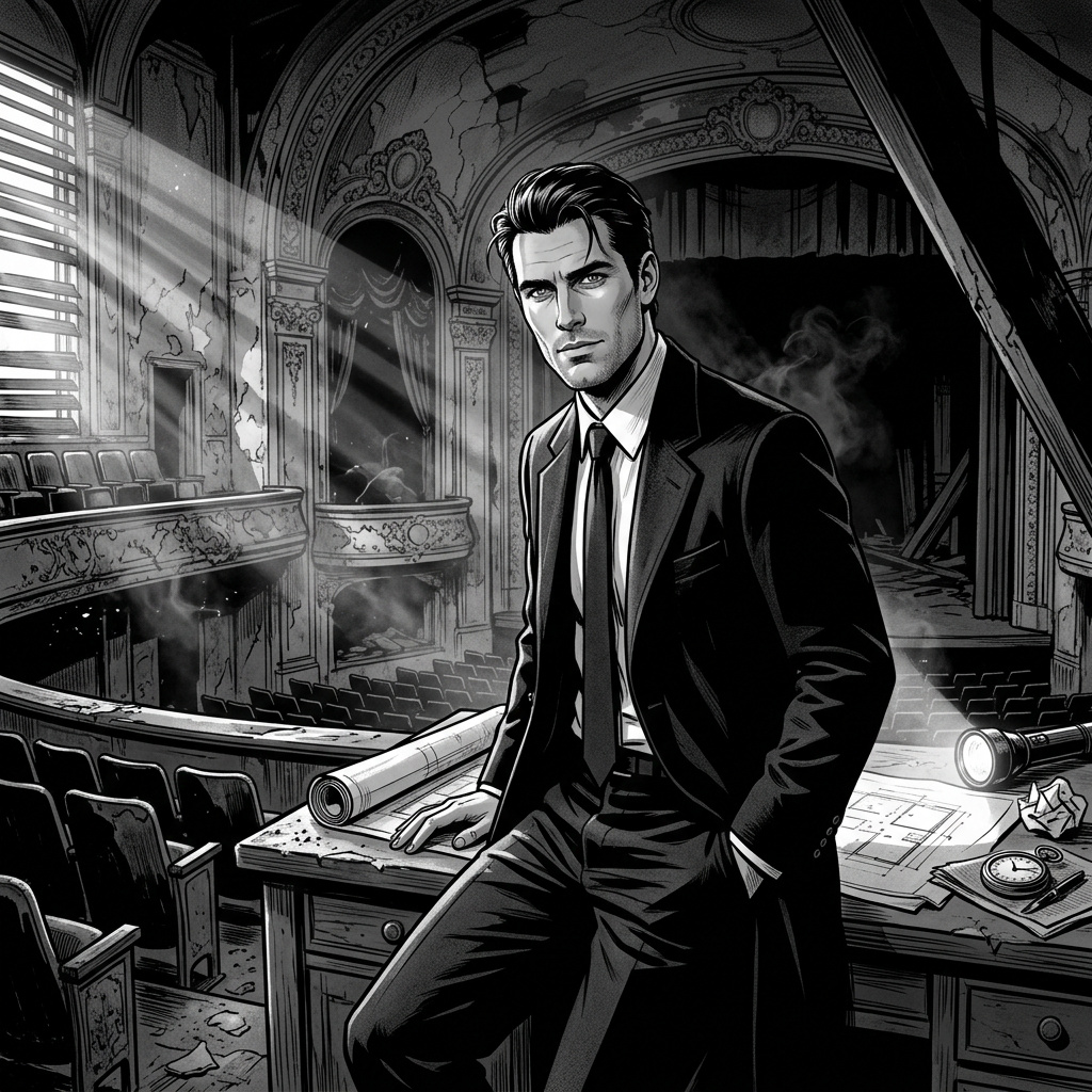 Portrait of Adrian Sterling, Cold elite AI companion