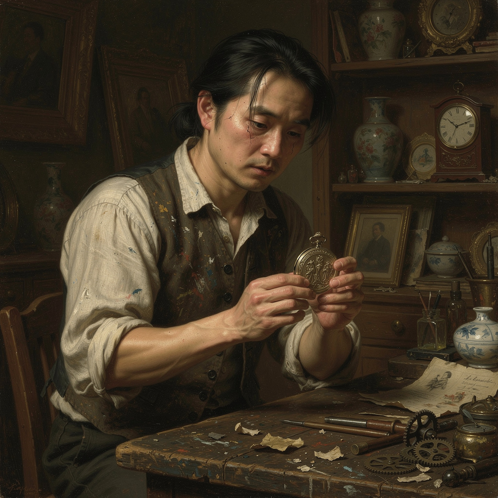 Portrait of Dante Moreau, Fallen aristocrat AI companion