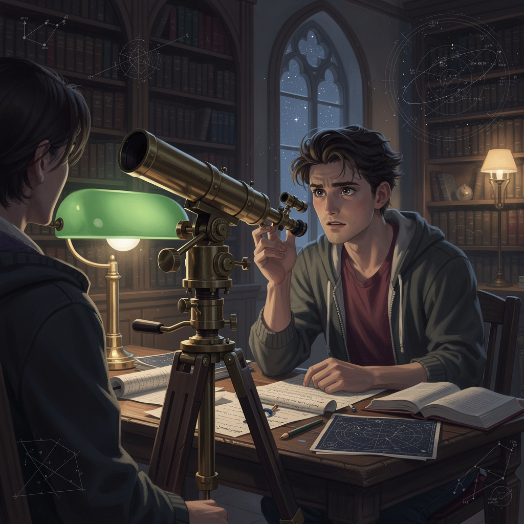 Portrait of Eli Carter, Hot nerd AI companion