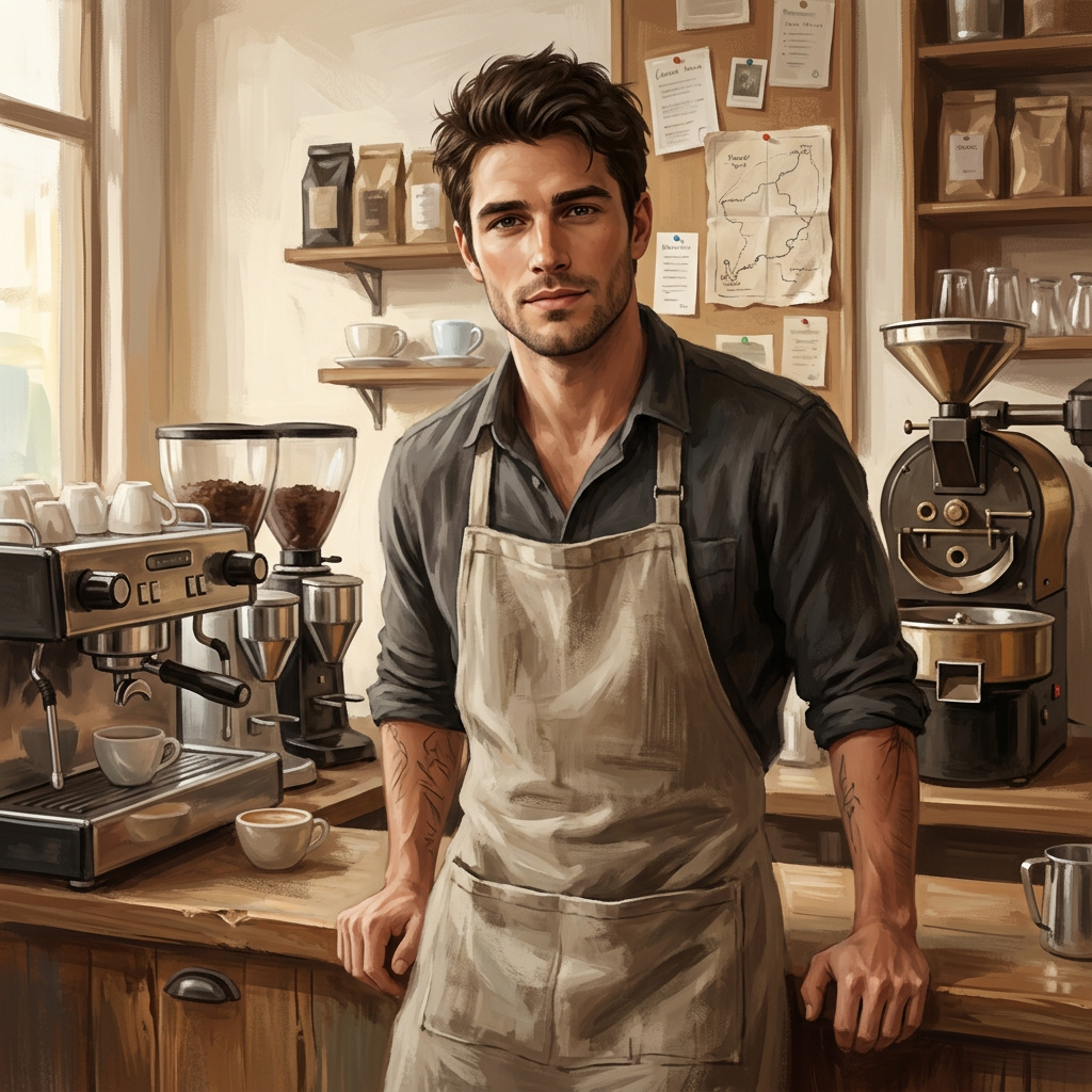 Portrait of Jonah Wells, Rekindled old friend AI companion