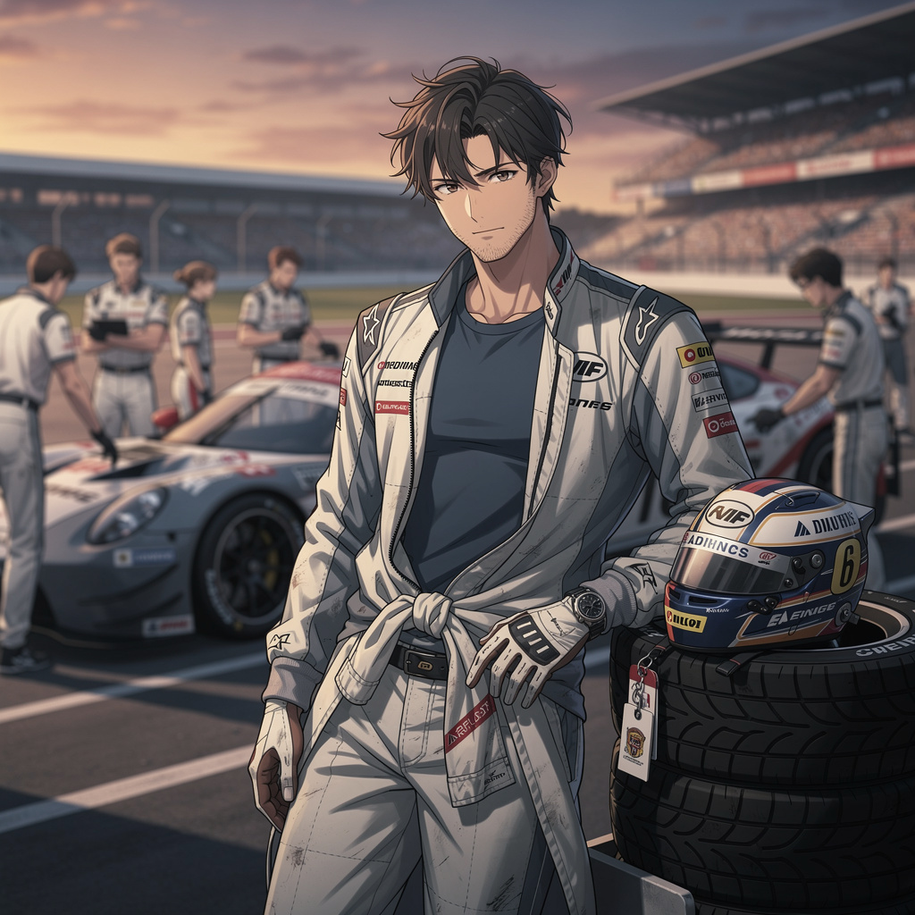 Portrait of Kai Jordan, Rebellious racer AI companion