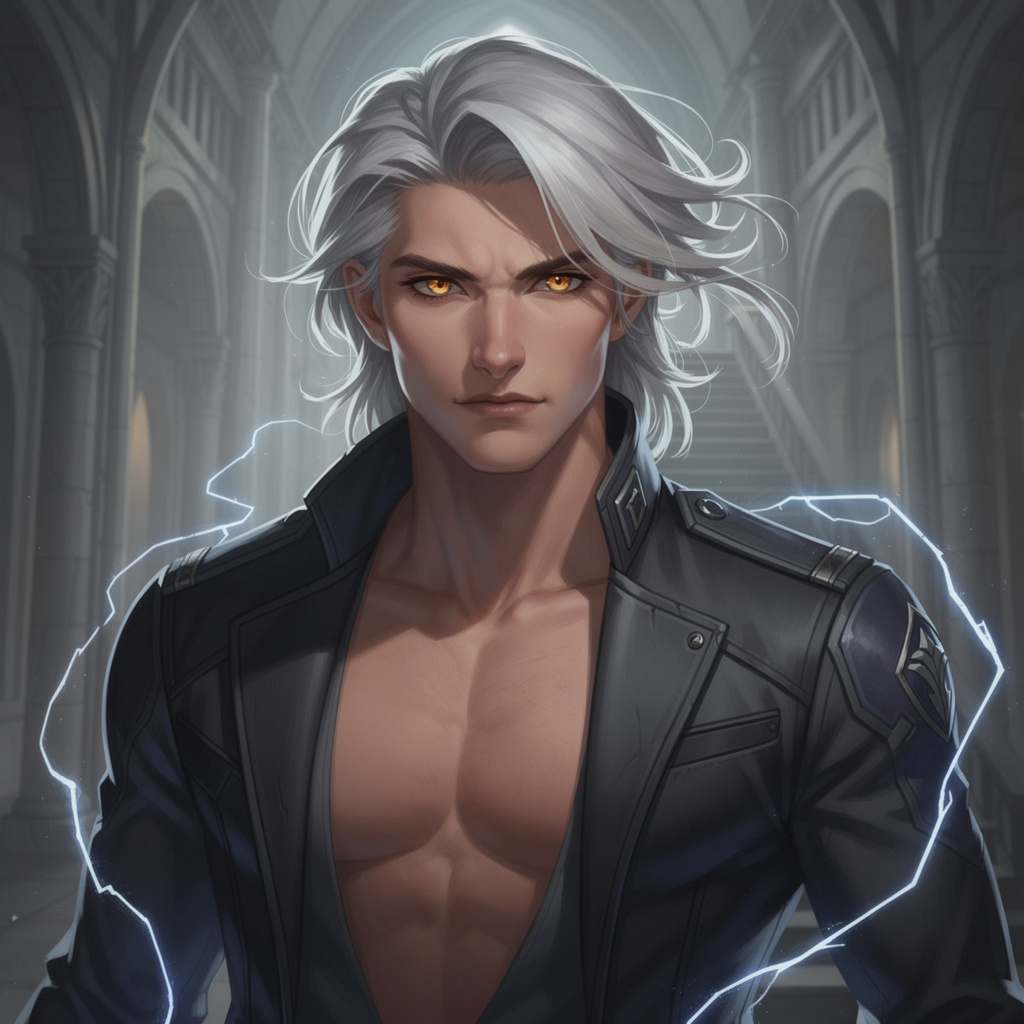 Portrait of Kaze Ashwind, Golden prodigy AI companion
