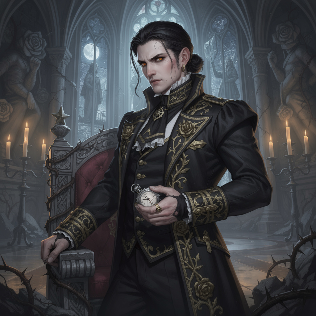 Portrait of Altair von Nachtrose, Anime Hero AI companion