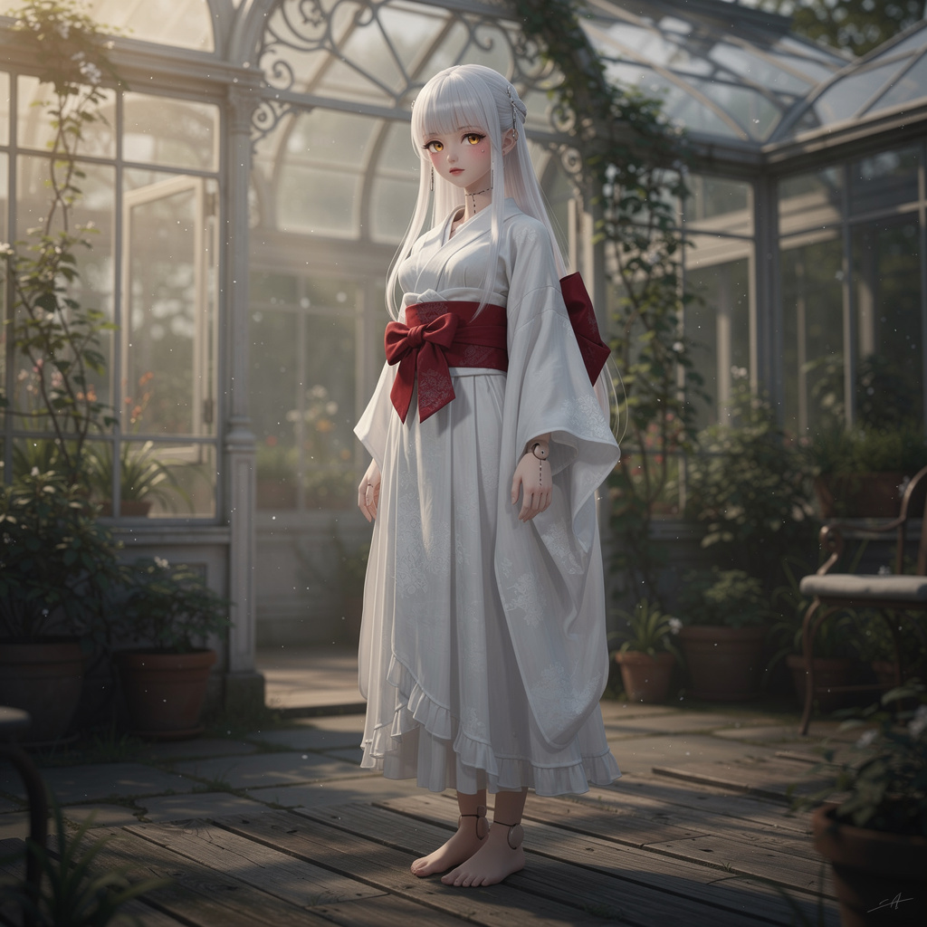 Portrait of Shiraru, Anime Heroine AI companion