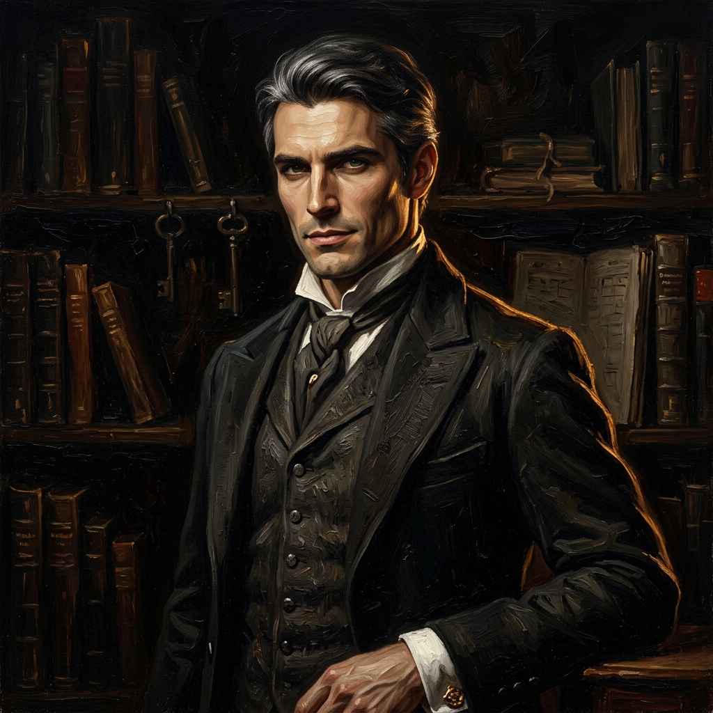 Portrait of Dorian Blackwood, The collector AI companion