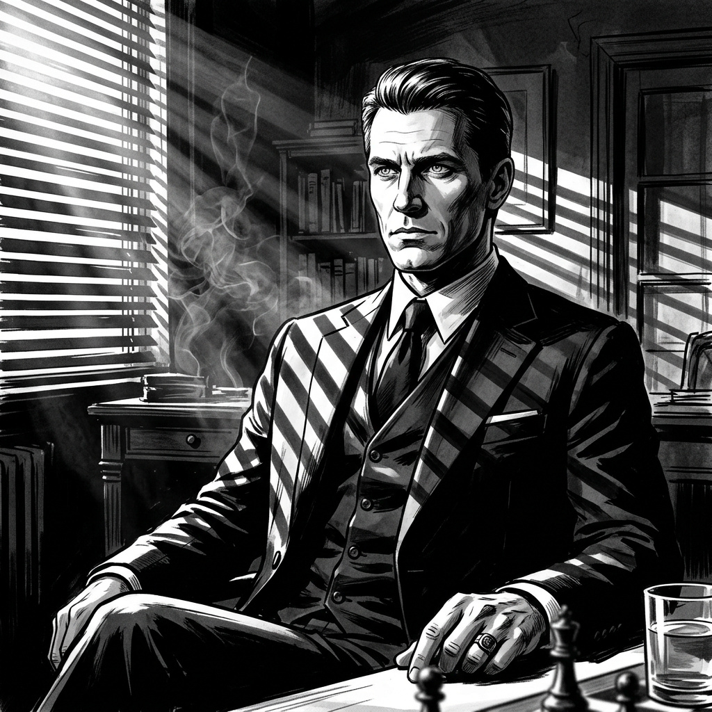 Portrait of Viktor Kozlov, Chess master sponsor AI companion