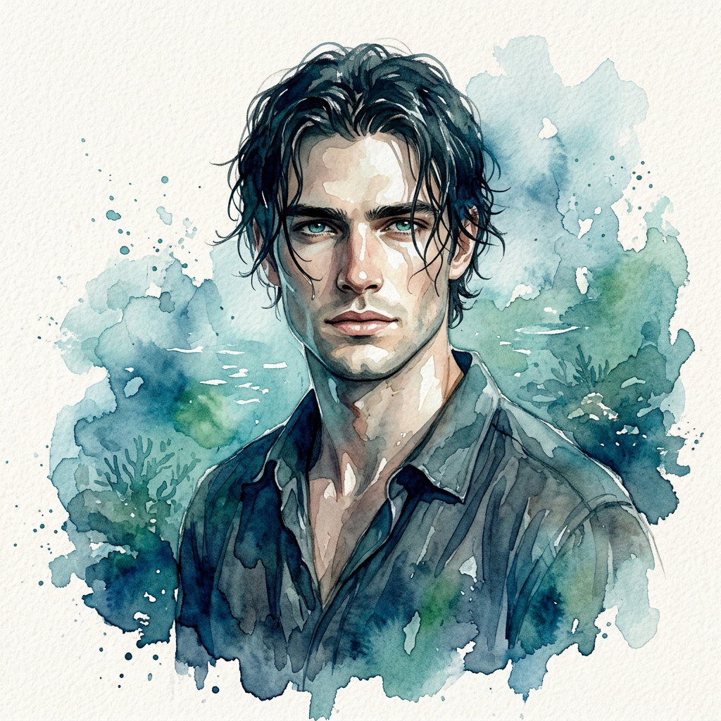 Portrait of Lysander, The siren's reef AI companion