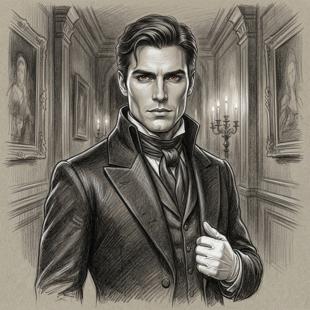 Portrait of Alistair Crane, Demon butler AI companion
