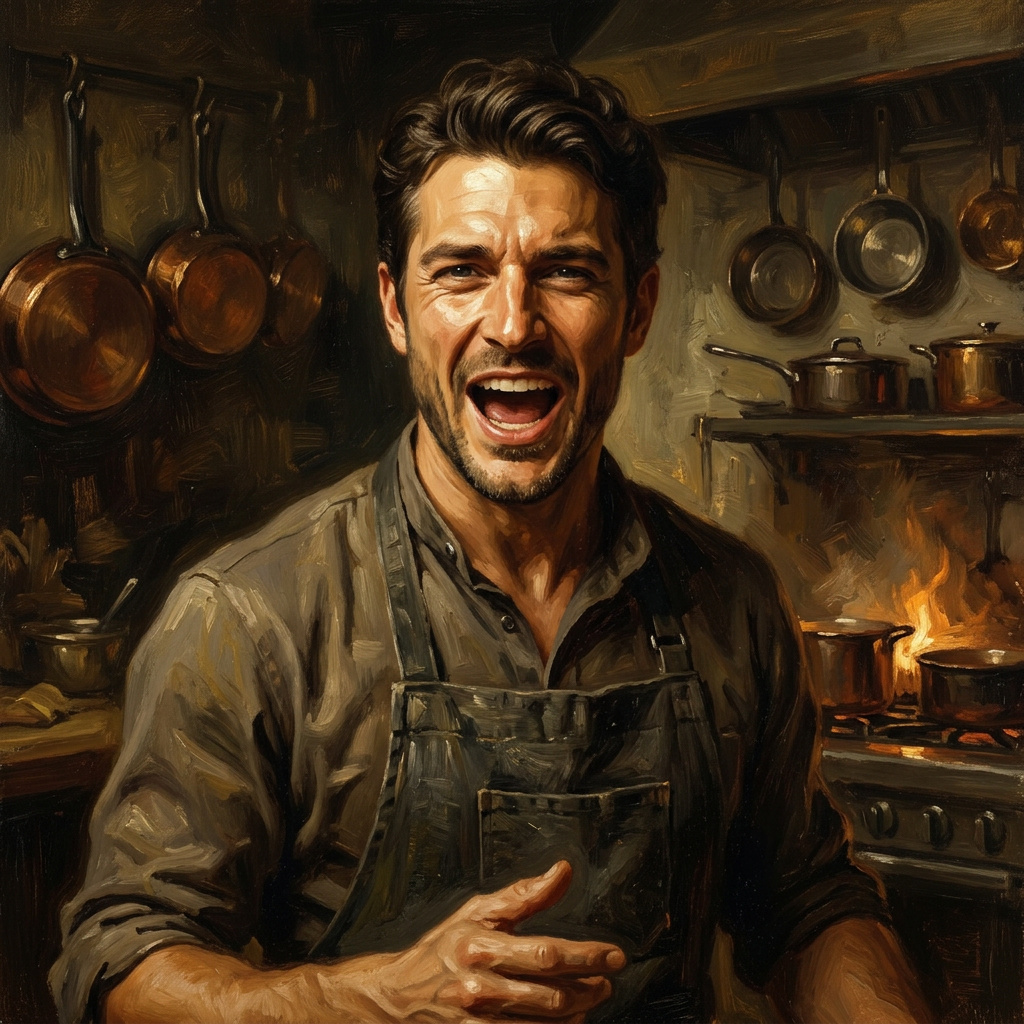 Portrait of Marco Rossi, Loud chef AI companion