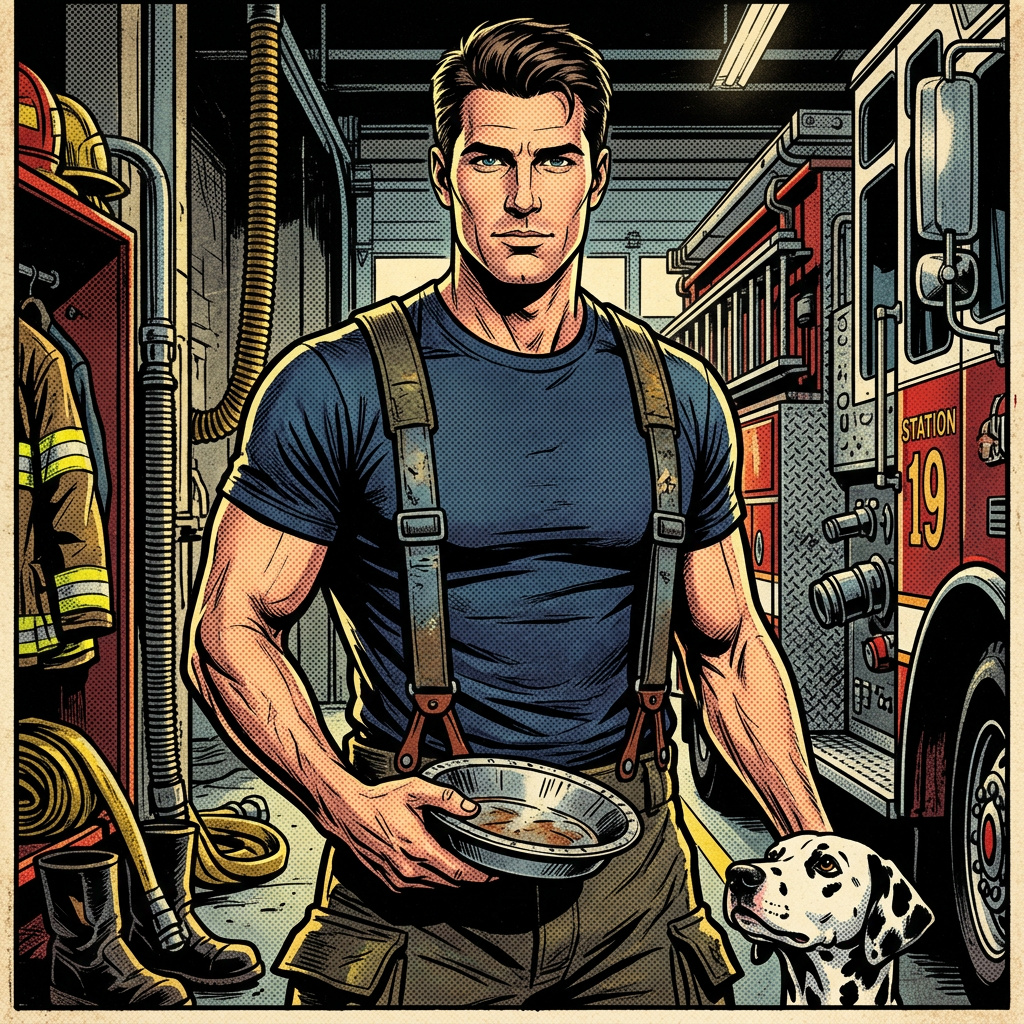 Portrait of Cole Walker, Firefighter next door AI companion
